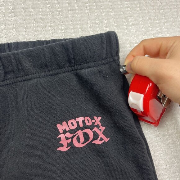 Y2K Fox Moto X Sweatpants Joggers Black Women Sz M Racing Motorsports Outdoor - Picture 5 of 10